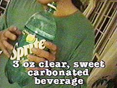 3 Oz. Clear, Sweet Carbonated Beverage