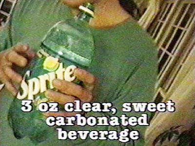 3 Oz. Clear, Sweet Carbonated Beverage